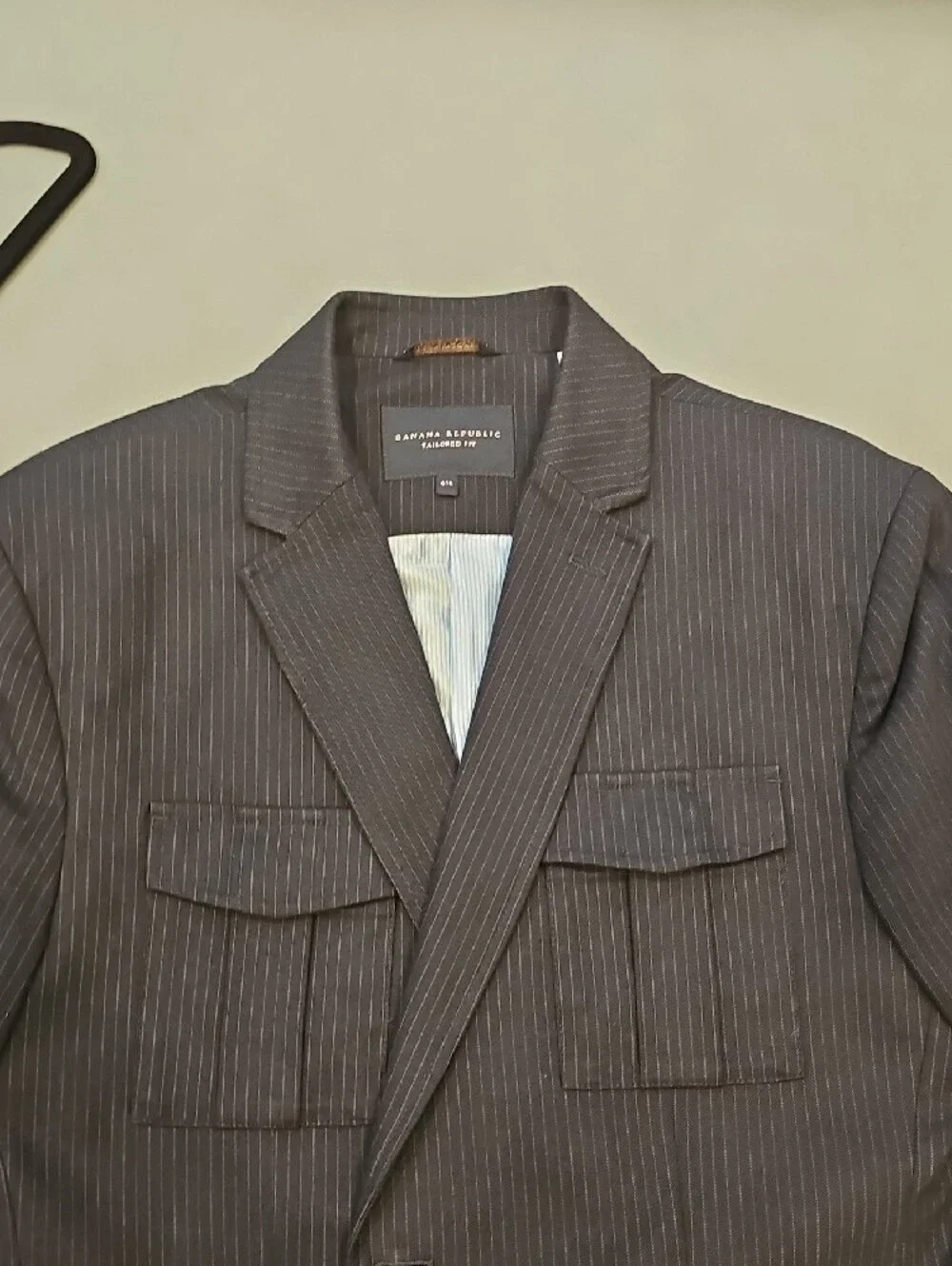 Banana Republic Men's Dark Pinstripe Blazer